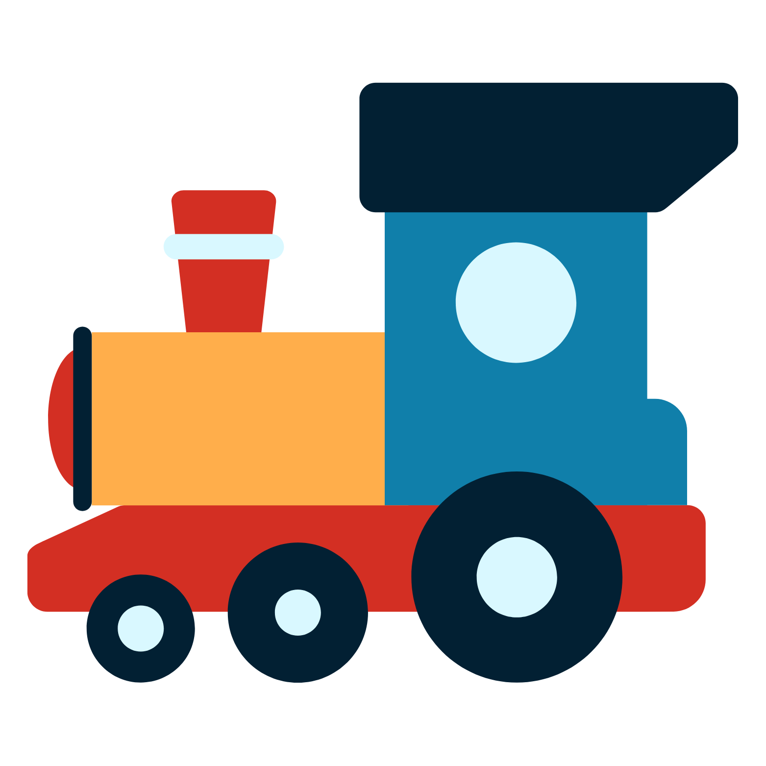 Train logo for On Track Pediatric Therapy, symbolizing a journey of growth and healing.